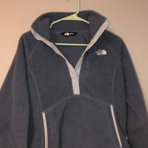 Fuzzy Blue The North Face Sweatshirt!